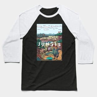 jungle animal illustration Baseball T-Shirt